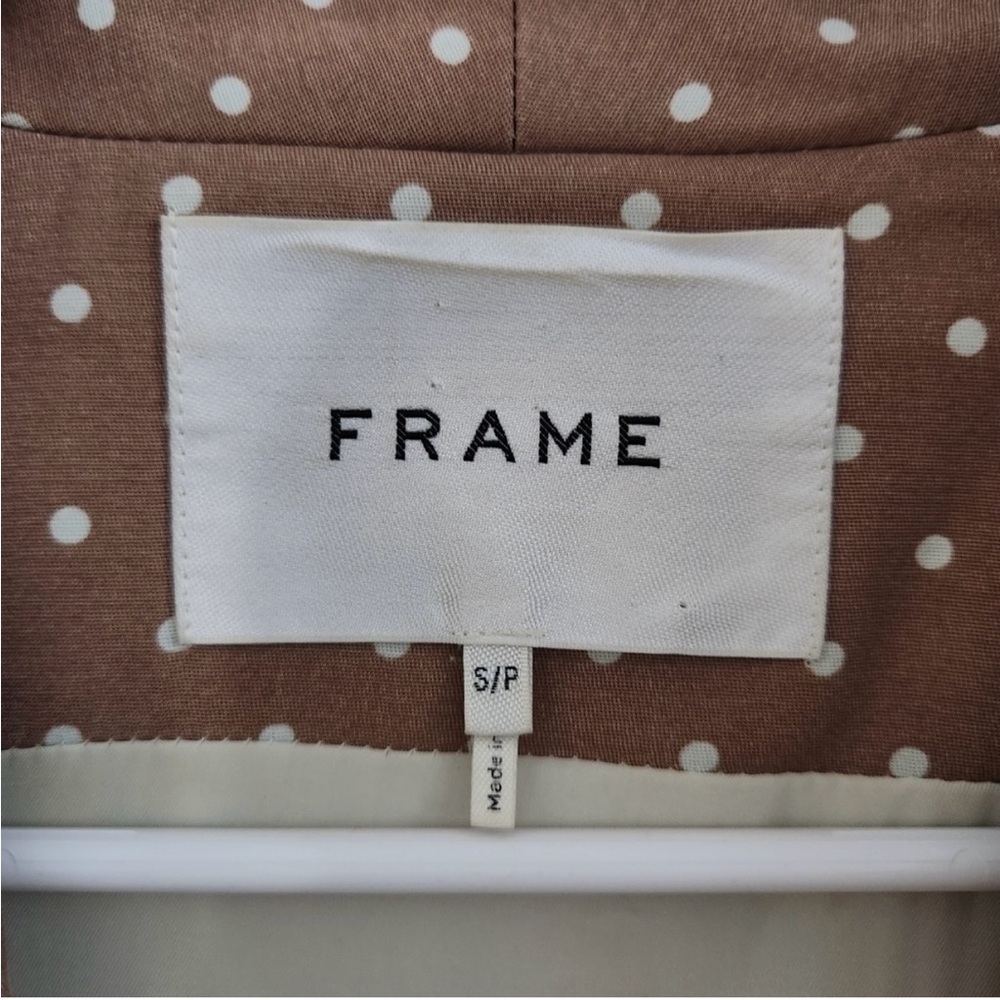 Frame Sz S Polka Dot Tuxedo Blazer - Picture 4 of 8